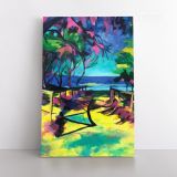 Walk to Beech Painting Print Poster Canvas with Frame or Rolled Canvas - Image 2