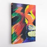 Lion Modern Art Canvas Wall Art - Image 4