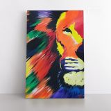 Lion Modern Art Canvas Wall Art - Image 2