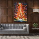 Mosaic Art Eiffel Tower Mosaic Canvas Wall Art - Image 5