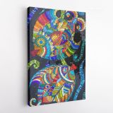 Mosaic Artwork Print Poster on Canvas or Rolled Canvas Photo Print Modern Wall Art - Image 4