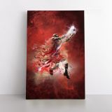 Michael Jordan Basketball Canvas with Framed Canvas - Image 2