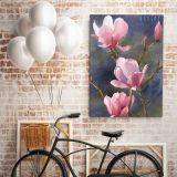 Pink Magnolia Flower Canvas Wall Art - Image 4