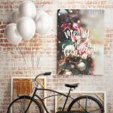 Merry Christmas Quote Print Painting Framed Canvas - Image 5