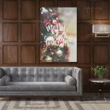 Merry Christmas Quote Print Painting Framed Canvas - Image 6