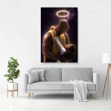 Gianna and Kobe Bryant Photo Print Canvas Basketball Player Last Game Mamba Mentality Home Decor - Image 7