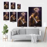 Gianna and Kobe Bryant Photo Print Canvas Basketball Player Last Game Mamba Mentality Home Decor - Image 4