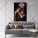 Gianna and Kobe Bryant Photo Print Canvas Basketball Player Last Game Mamba Mentality Home Decor - Image 6