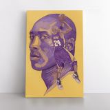 Kobe Bryant Basketball Player Drawing Photo Print Last Game Mamba Mentality Canvas - Image 2
