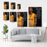 Kobe Bryant Inspirational Quote Photo Print Canvas Basketball Player Last Game Mamba Mentality - Image 4