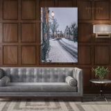 Merry Christmas Winter Snow Print Painting Framed Canvas - Image 6