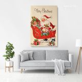 Merry Christmas Greeting Gift Print Painting Framed Canvas