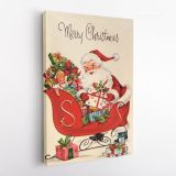 Merry Christmas Greeting Gift Print Painting Framed Canvas - Image 4