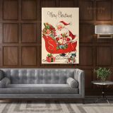 Merry Christmas Greeting Gift Print Painting Framed Canvas - Image 6