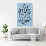 Bible Verse Canvas Office Decor Scripture Art Decals Bible Quotes Canvas