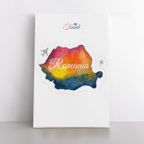 Romania Water Color Wall Map with Different sizes Romania Map Canvas Wall Art - Image 2