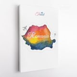 Romania Water Color Wall Map with Different sizes Romania Map Canvas Wall Art - Image 4