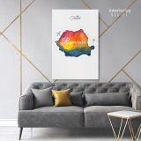 Romania Water Color Wall Map with Different sizes Romania Map Canvas Wall Art - Image 7