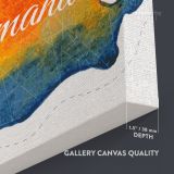 Romania Water Color Wall Map with Different sizes Romania Map Canvas Wall Art - Image 8