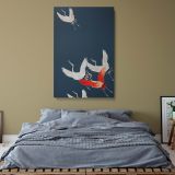 Cranes in Flight - Japanese-Inspired Bird Composition canvas wall art - Image 5