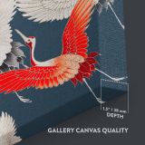 Cranes in Flight - Japanese-Inspired Bird Composition canvas wall art - Image 6