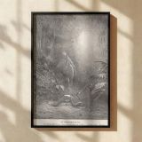 Creation of Eve - Garden of Eden Scene by Gustave Dore canvas wall art - Image 2