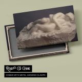 Cupid and Psyche by Auguste Rodin - canvas rear frame and hanging hardware