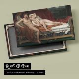 Cupid and Psyche, Painting by Jacques-louis David - canvas rear frame and hanging hardware