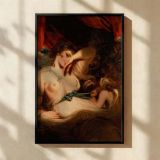 Cupid Untying the Zone - Joshua Reynolds Romantic Scene with Cherub canvas wall art - Image 2