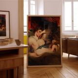 Cupid Untying the Zone - Joshua Reynolds Romantic Scene with Cherub canvas wall art - Image 7