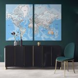 Official World Map Atlas Detailed Geography Political Canvas Wall Art - Image 2