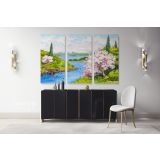 Landscape Canvas Watercolour Canvas Wall Art - Image 3