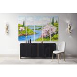 Landscape Canvas Watercolour Canvas Wall Art - Image 5