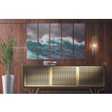 Large Waves in Ocean Canvas Wall Art - Image 5