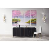 Landscape Spring Watercolour Canvas Wall Art - Image 4
