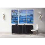 Beautiful Moon Light Watercolour Canvas Wall Art - Image 3