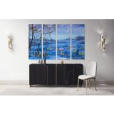 Beautiful Moon Light Watercolour Canvas Wall Art - Image 4