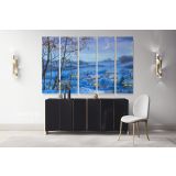 Beautiful Moon Light Watercolour Canvas Wall Art - Image 5