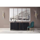 Modern Art Watercolour City Canvas Wall Art - Image 5