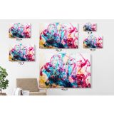 Modern Art Landscape Acrylic Colors And Ink In Water Canvas Wall Art - Image 6