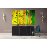 Modern Art Landscape Acrylic Bright Colors And Ink In Water Canvas Wall Art - Image 4