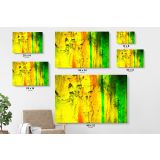 Modern Art Landscape Acrylic Bright Colors And Ink In Water Canvas Wall Art - Image 6