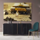 Modern Art Miltary Tanker Canvas Wall Art