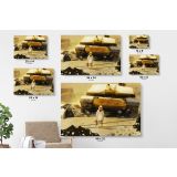 Modern Art Miltary Tanker Canvas Wall Art - Image 6