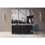 New York City Brooklyn Bridge Skyline Black & White Canvas Wall Art - Image 3
