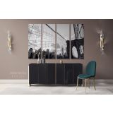 New York City Brooklyn Bridge Skyline Black & White Canvas Wall Art - Image 4