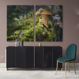 ArtzFolio Mushroom Cottage Fantasy Canvas Wall Art - Image 2