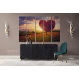 Red Heart Nature Canvas Wrap Abstract Photography Canvas Wall Art - Image 5