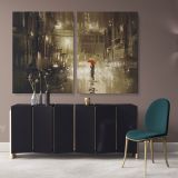 Rainy Night Rain Canvas Wall Art - Image 2
