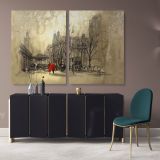 A Tale of Two Jacket Love Story Couples Canvas Wall Art - Image 3